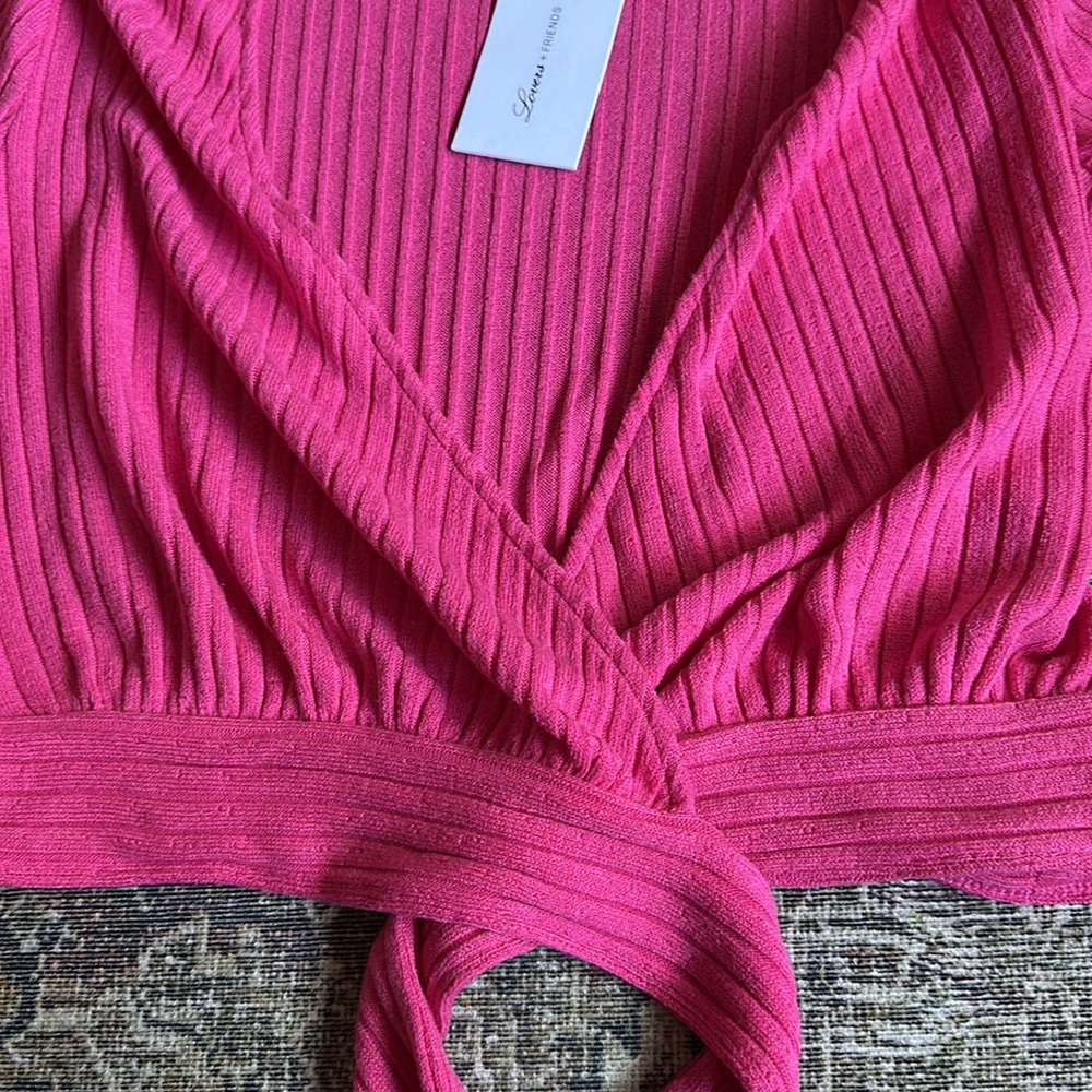 New Revolve Lovers + Friends wrap style sweater - Picture 3 of 3
